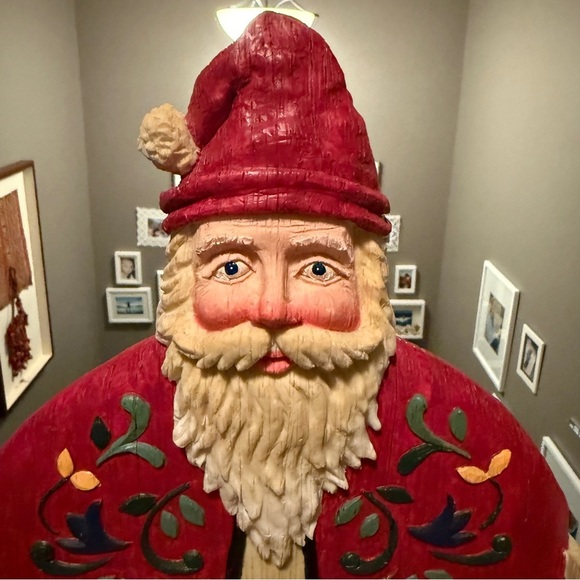 Christmas Santa Card Holder Holiday Renovators Supply Resin Textured Home Decor - Picture 9 of 11